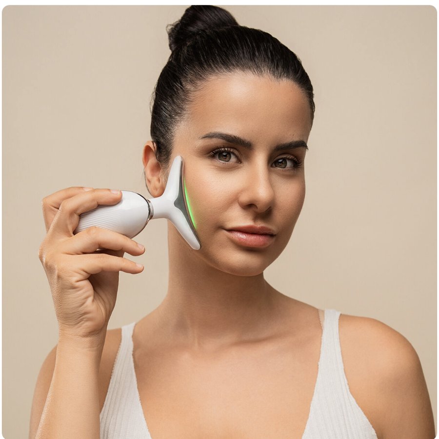 Appareil de Massage Facial Électrique Raffermissant LED EMS Selora InnovaGoods